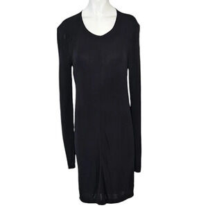 T Alexander Wang Open Back Mesh Lined Long Sleeve Dress Size Medium